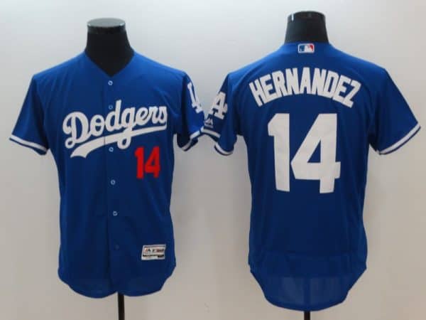 Los Angeles Dodgers #14 Enrique Hernandez Blue Flexbase Stitched Jersey