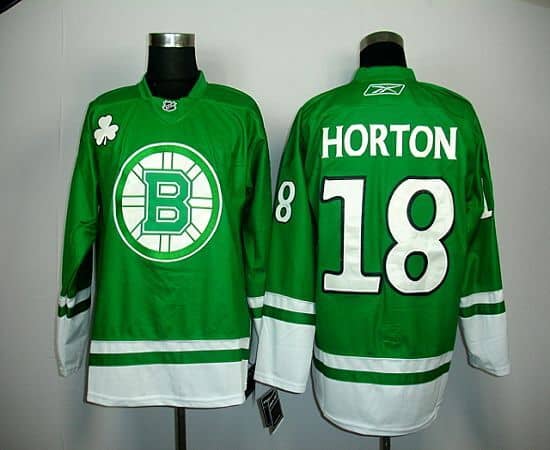 Bruins Chris Horton #18 Green St. Patty's Day Stitched Jersey