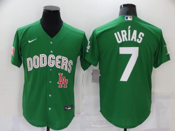Los Angeles Dodgers #7 Julio Urias Mexican Heritage Night Stitched Baseball Jersey