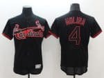 Cardinals #4 Yadier Molina Black Fashion Flexbase Authentic Collection Stitched Jersey