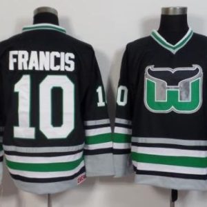 Whalers #10 Ron Francis Black CCM Throwback Stitched Jersey