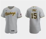 Pittsburgh Pirates #15 Oneil Cruz Gray Flex Base Stitched Jersey