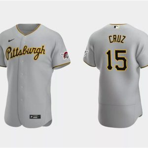 Pittsburgh Pirates #15 Oneil Cruz Gray Flex Base Stitched Jersey