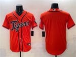 Detroit Tigers Blank Orange With Patch Cool Base Stitched Jersey