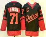 Detroit Red Wings #71 Dylan Larkin Black 2025 Stadium Series Stitched Jersey