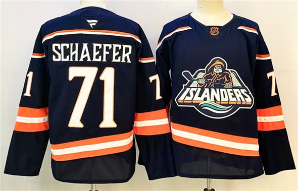 New York Islanders #71 Matthew Schaefer Navy 2024-25 Stitched Jersey