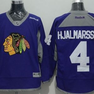 Blackhawks #4 Niklas Hjalmarsson Purple Practice Stitched Jersey