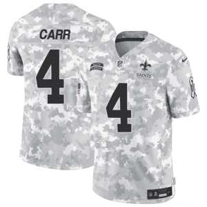 New Orleans Saints #4 Derek Carr Arctic Camo 2024 F.U.S.E. Salute To Service Limited Stitched Jersey