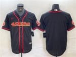 San Francisco 49ers Blank Black With Patch Cool Base Stitched Jersey