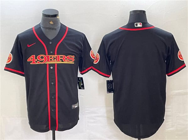 San Francisco 49ers Blank Black With Patch Cool Base Stitched Jersey