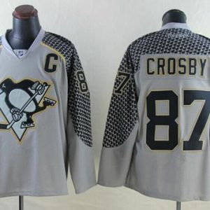 Penguins #87 Sidney Crosby Charcoal Cross Check Fashion Stitched Jersey