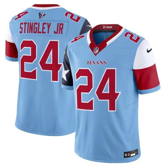 Houston Texans #24 Derek Stingley Jr. Blue 2024 F.U.S.E. V5 Limited Stitched Jersey