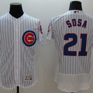 Cubs #21 Sammy Sosa White Flexbase Authentic Collection Stitched Jersey