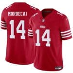 San Francisco 49ers #14 Tanner Mordecai Red 2025 F.U.S.E. Vapor Untouchable Limited Stitched Jersey