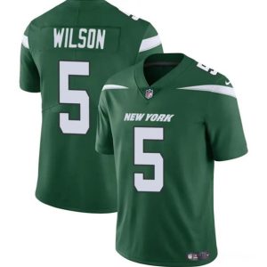 New York Jets #5 Garrett Wilson Green Vapor Untouchable Limited Stitched Jersey