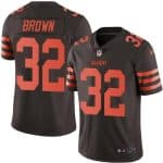 Browns #32 Jim Brown Brown Stitched Limited Rush Nike Jersey