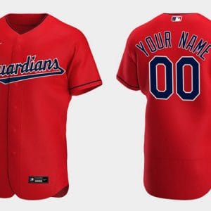 Cleveland Guardians Personalized Custom Red Stitched Jersey