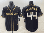 Houston Astros #44 Yordan Alvarez Black City Connect Cool Base Stitched Jersey