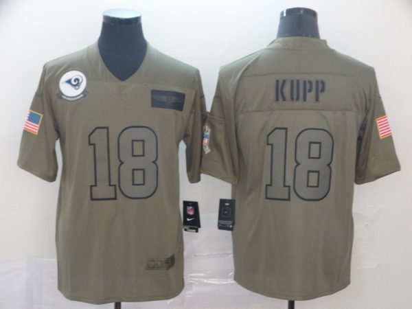 Los Angeles Rams #18 Cooper Kupp 2019 Camo Salute To Service Limited Stitched Jersey
