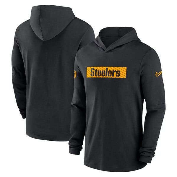 Pittsburgh Steelers Black Sideline Performance Hoodie