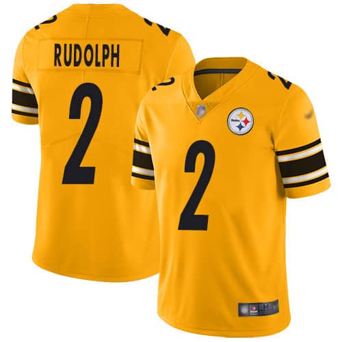 Pittsburgh Steelers #2 Mason Rudolph Gold Inverted Legend Stitched Jersey