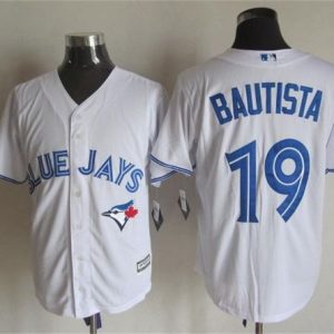 Blue Jays #19 Jose Bautista White New Cool Base Stitched Jersey