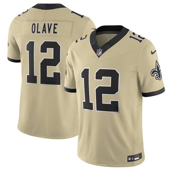 New Orleans Saints #12 Chris Olave Gold 2025 F.U.S.E. Alternate Vapor Limited Football Stitched Jersey