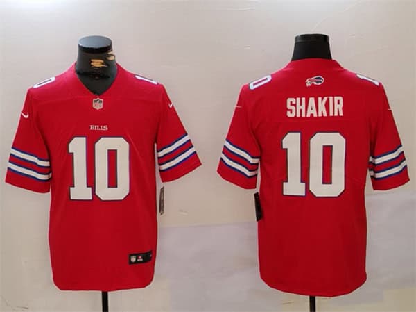 Buffalo Bills #10 Khalil Shakir Red Vapor Untouchable Limited Stitched Jersey