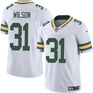 Green Bay Packers #31 Emanuel Wilson White Vapor Limited Stitched Jersey