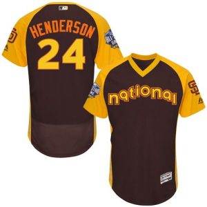 Padres #24 Rickey Henderson Brown Flexbase Authentic Collection 2016 All-Star National League Stitched Jersey