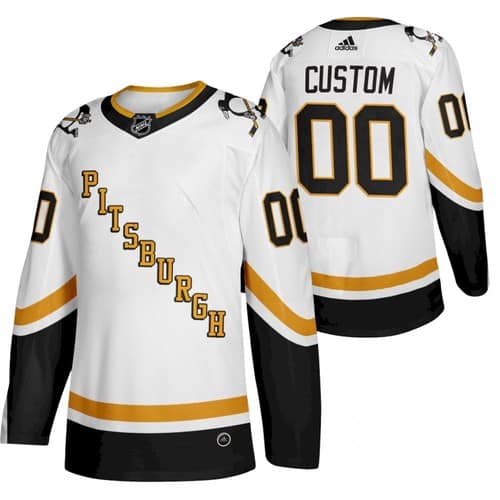 Pittsburgh Penguins Custom NHL White Stitched Jersey