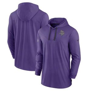 Minnesota Vikings Purple Sideline Pop Performance Hoodie