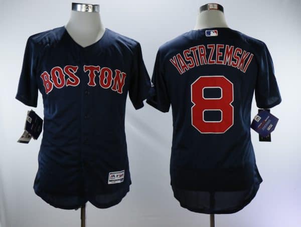 Boston Red Sox #8 Carl Yastrzemski Navy Throwback Flexbase Stitched Jersey