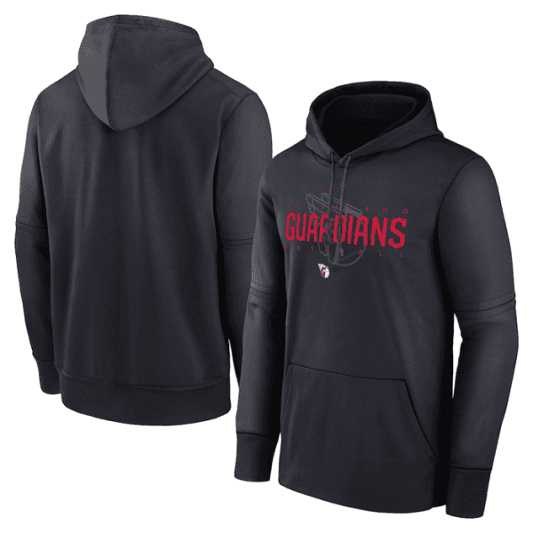 Cleveland Guardians Navy Pregame Performance Pullover Hoodie