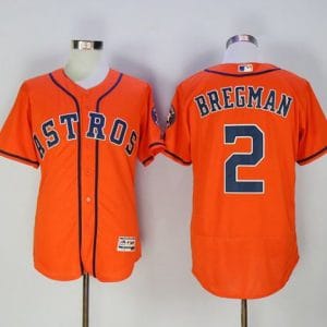 Astros #2 Alex Bregman Orange Flexbase Authentic Collection Stitched Jersey