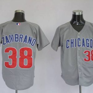 Cubs #38 Carlos Zambrano Stitched Grey Jersey