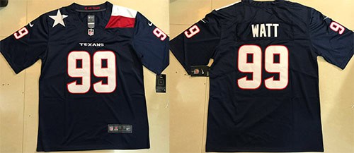 Texans #99 J.J. Watt Navy Limited Stitched Jersey