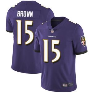 Baltimore Ravens #15 Marquise Brown Purple Vapor Untouchable Jersey