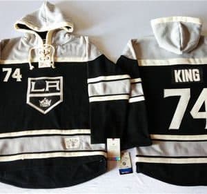 Kings #74 Dwight King Black Sawyer Hooded Sweatshirt Stitched Jersey