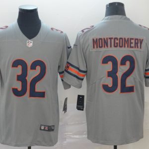 Chicago Bears #32 David Montgomery Silver Inverted Legend Stitched Jersey