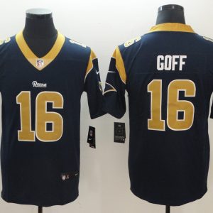 Rams #16 Jared Goff Navy Vapor Untouchable Limited Stitched Jersey