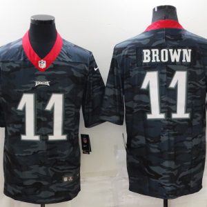 Philadelphia Eagles #11 A. J. Brown Camo Limited Stitched Jersey