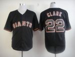 Giants #22 Will Clark Black Fashion Stitched Jersey