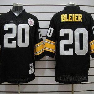 Mitchell Ness Steelers #20 Rocky Bleier Black Stitched Throwback Jersey