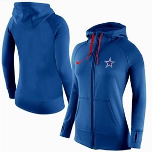 Nike Dallas Cowboys Full-Zip Performance Hoodie Blue