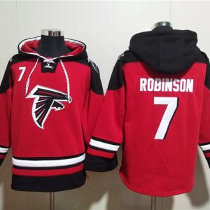 Atlanta Falcons #7 Bijan Robinson Red Ageless Must-Have Lace-Up Pullover Hoodie