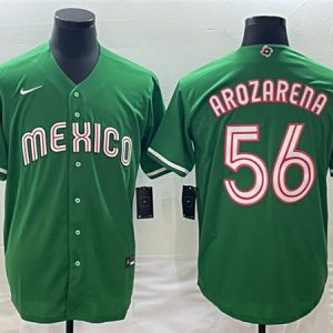 Mexico #56 Randy Arozarena 2023 Green World Classic Stitched Jersey