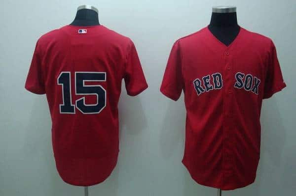 Red Sox #15 Dustin Pedroia Stitched Red Jersey