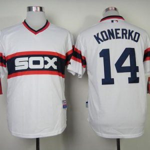 White Sox #14 Paul Konerko White Alternate Home Cool Base Stitched Jersey