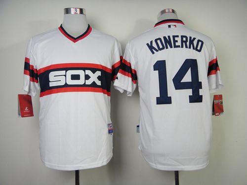 White Sox #14 Paul Konerko White Alternate Home Cool Base Stitched Jersey